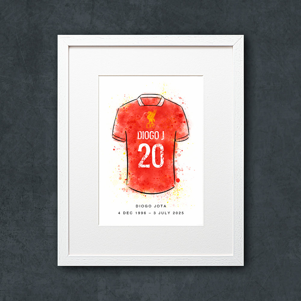 Diogo Jota Framed Shirt Illustration