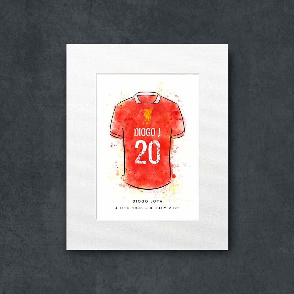 Diogo Jota Framed Shirt Illustration