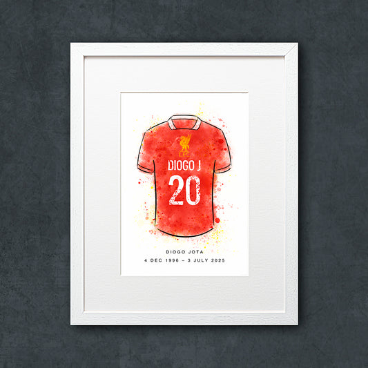 Diogo Jota Framed Shirt Illustration